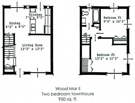 Two bedroom townhouse